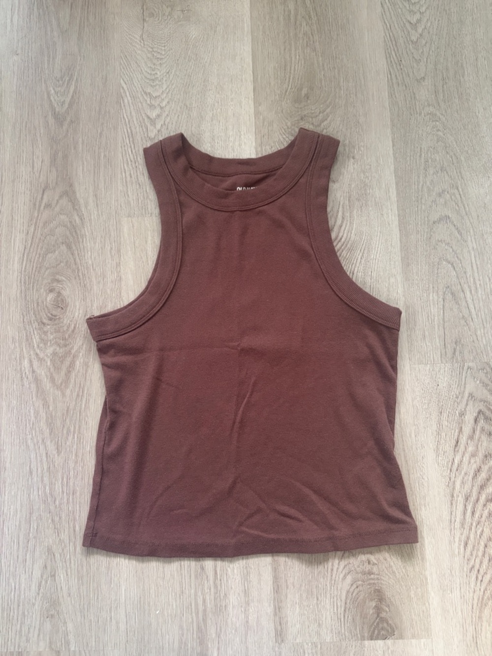 NWOT Old Navy Deep Brown Ribbed High Neck Tank